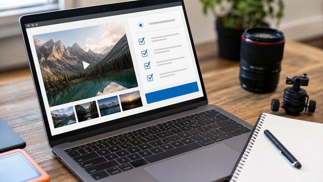 Stock asset license checklist for a YouTube thumbnail workflow