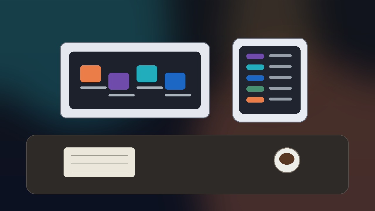 Small business content workflow with screenshots and documents