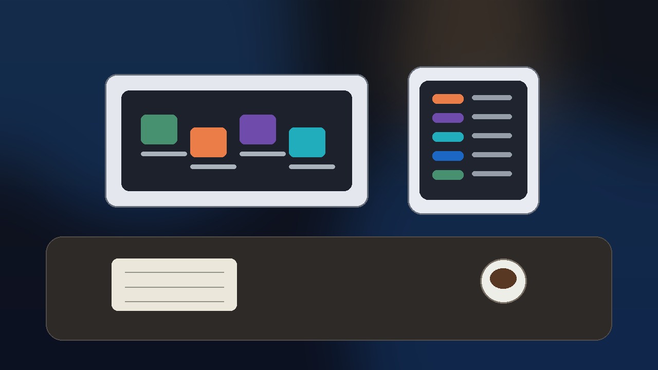 Student Mac workspace for notes and writing apps