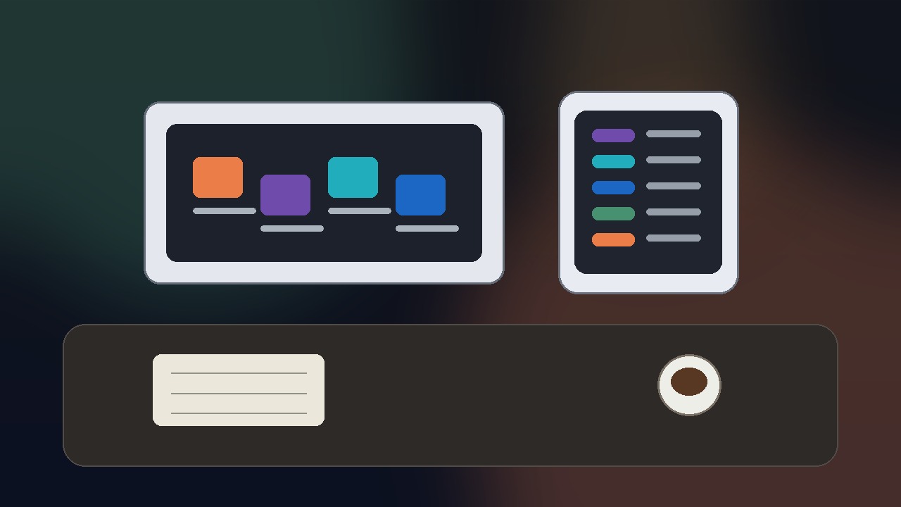 Planning coursework with mind maps and research notes on a Mac