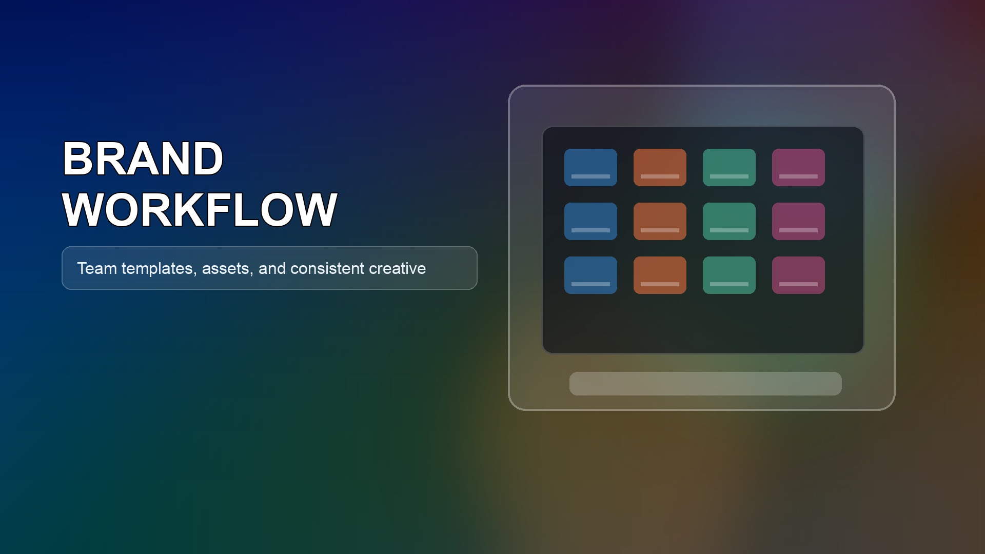 Brand kit and template workflow for social content