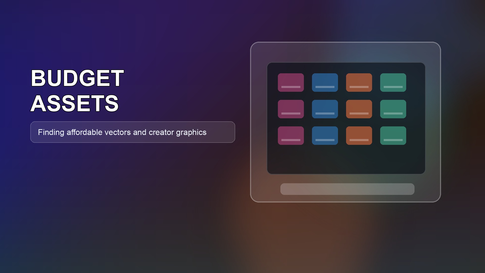 Budget stock vector workflow for creator publishing
