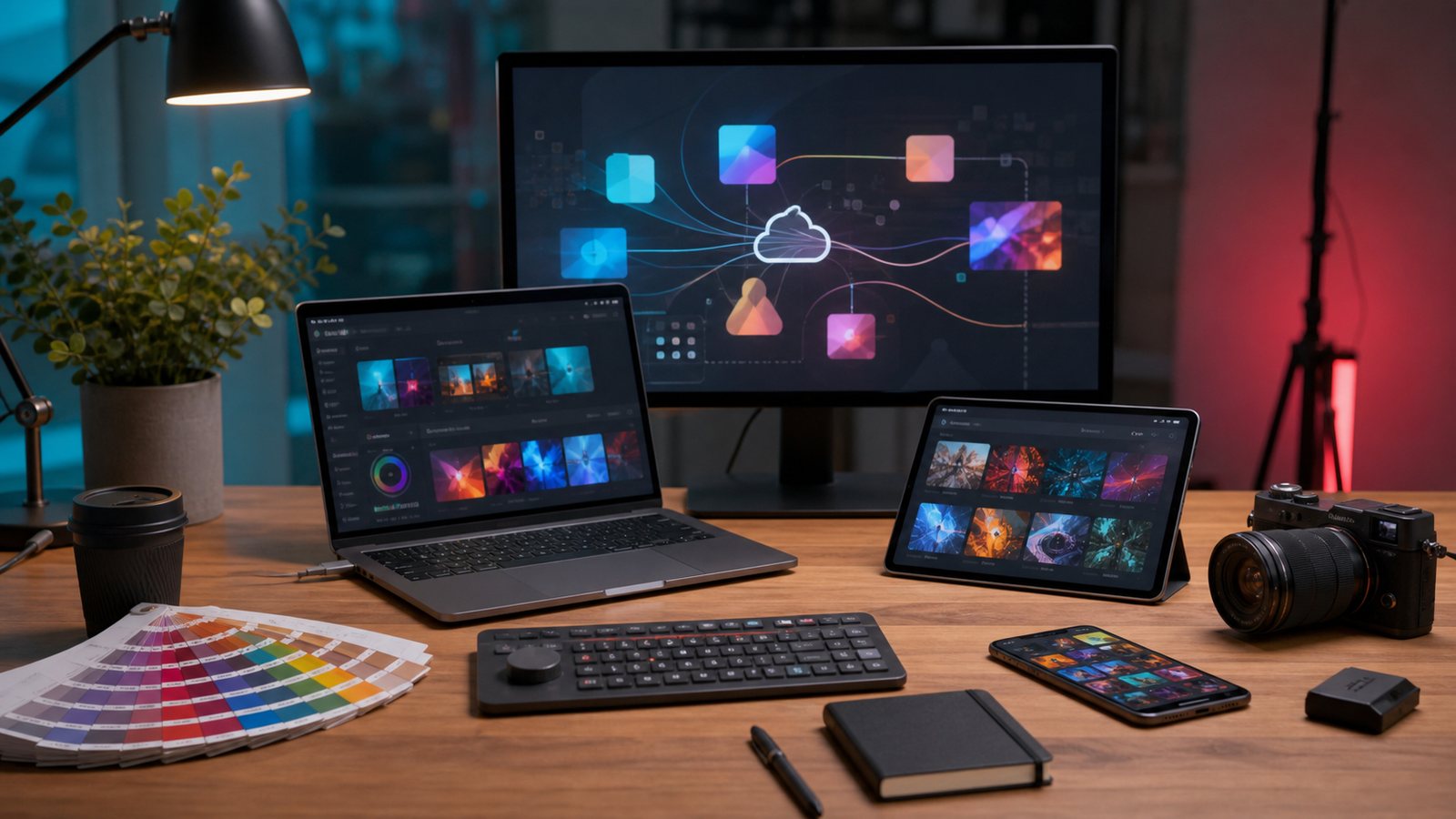 Creative Cloud devices and creator tools used across desktop web and mobile workflows