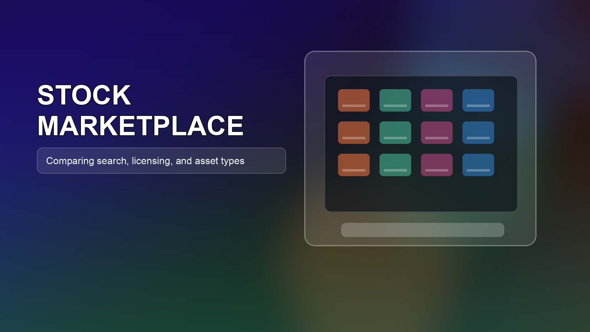 Stock marketplace comparison desk for Adobe Stock and Shutterstock